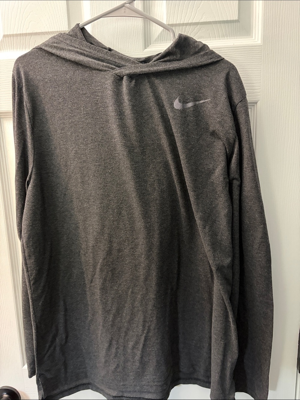 Nike Men’s Long-Sleeve Hoodie Hooded Tee - Charcoal Gray